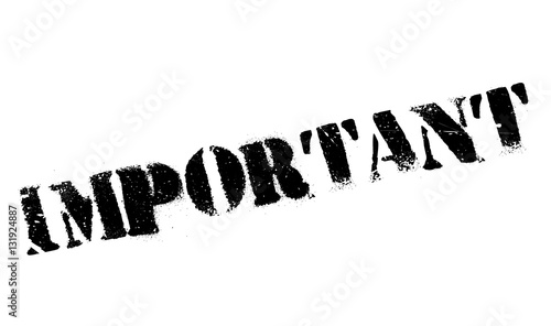 Important rubber stamp