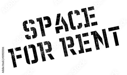 Space For Rent stamp. Grunge design with dust scratches. Effects can be easily removed for a clean, crisp look. Color is easily changed.