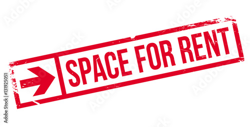 Space For Rent stamp. Grunge design with dust scratches. Effects can be easily removed for a clean, crisp look. Color is easily changed.