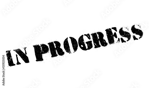 In Progress rubber stamp