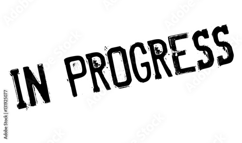 In Progress rubber stamp