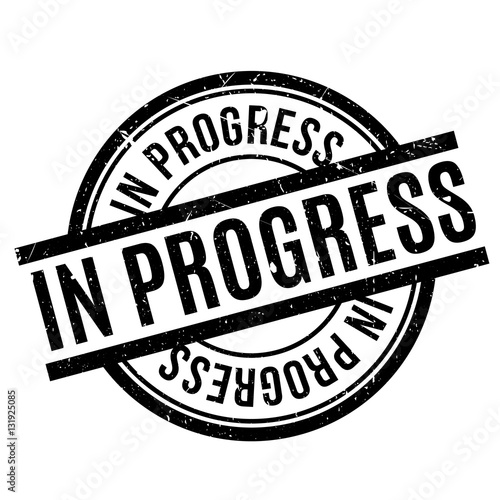In Progress rubber stamp