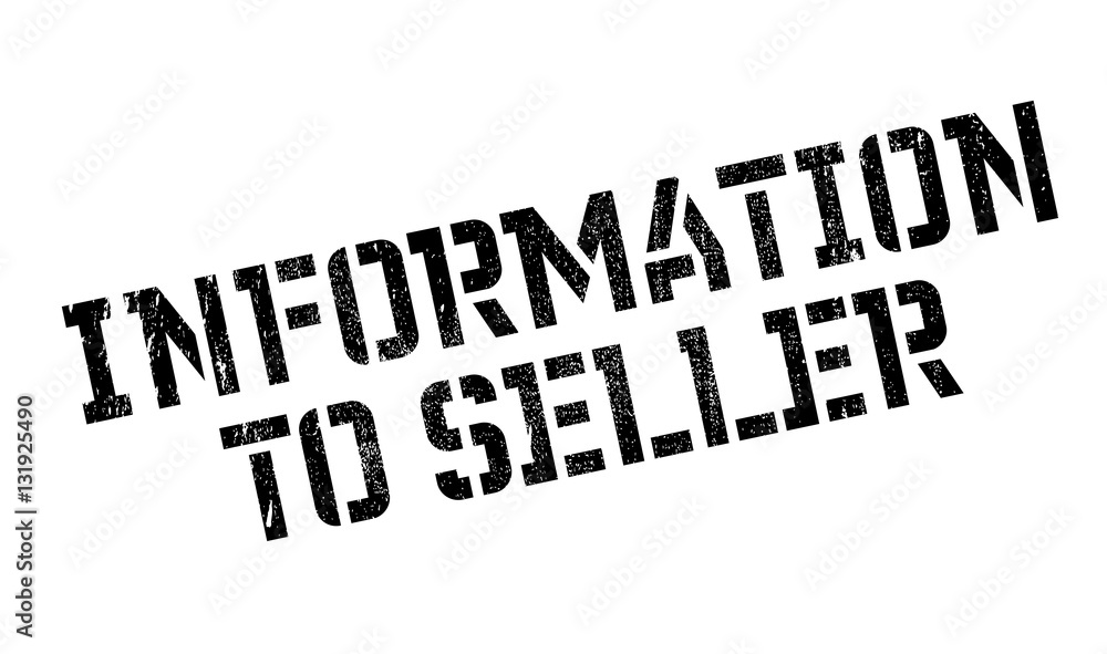 Information To Seller rubber stamp Information To Seller rubber stamp