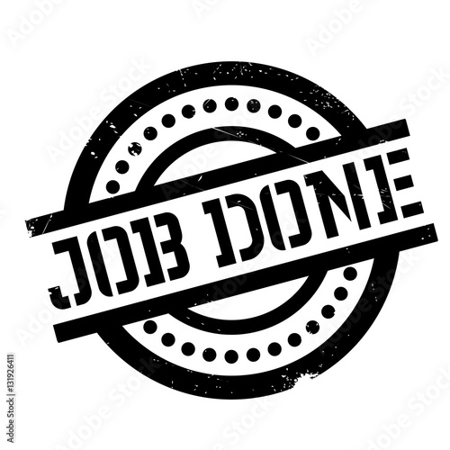 Job Done rubber stamp