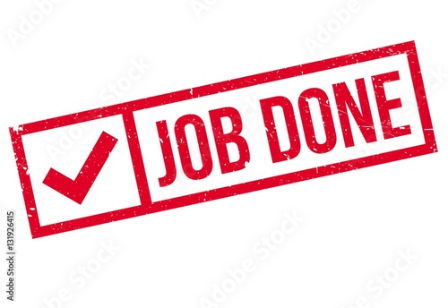 Job Done rubber stamp