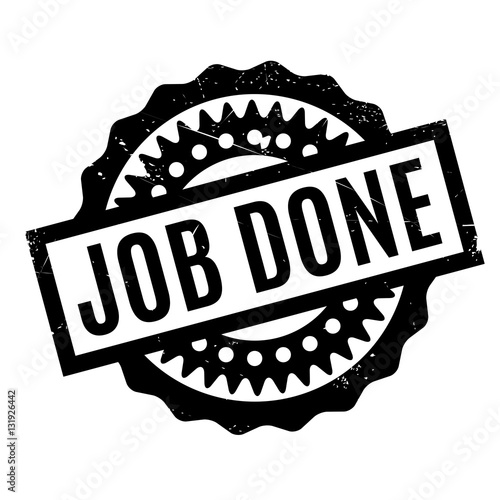 Job Done rubber stamp