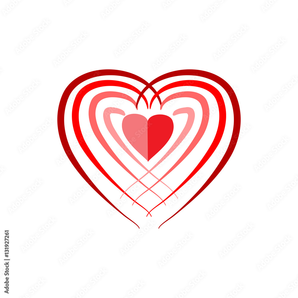 Heart color around red heart