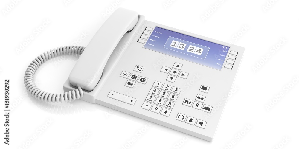 Office telephone on white background. 3d illustration Office telephone on white background. 3d illustration