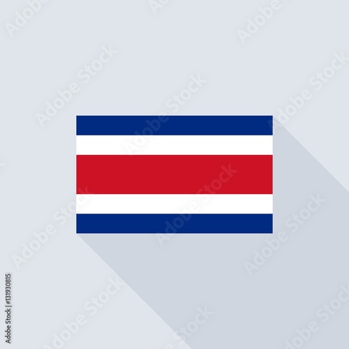 Costa rica flag , flat design vector with official proportion