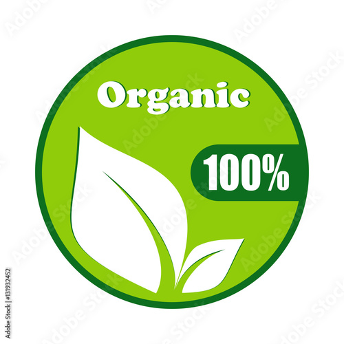 Organic symbol vector design isolated on white background .