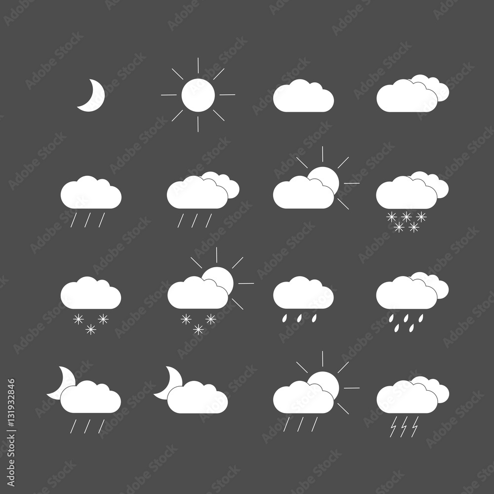 Obraz premium weather icons