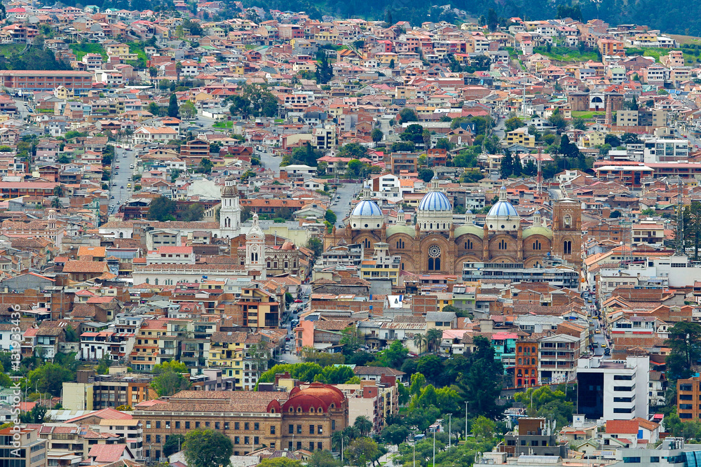 the city of Cuenca Ecuador seen from above