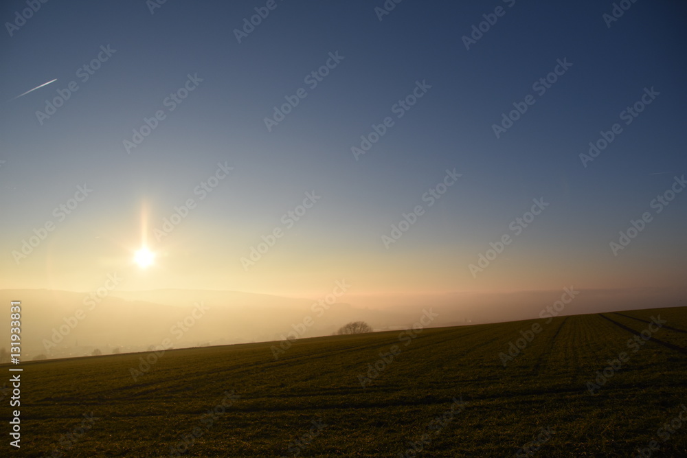 Obraz premium Feld am Dezembernachmittag