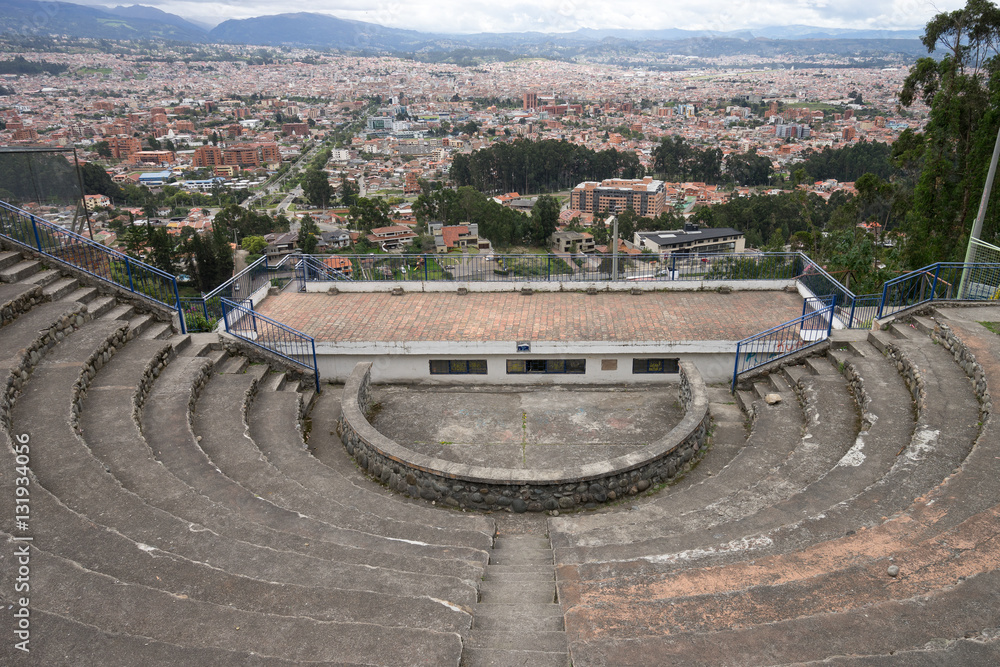 viewing platform above the city of Cuenca Ecuador