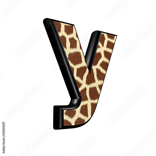 Wallpaper Mural 3d letter y with giraffe fur texture Torontodigital.ca
