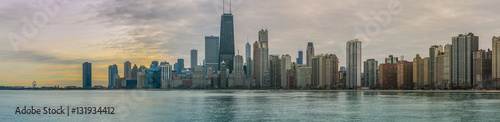 Chicago Skyline with Lake Michigan on Daytime