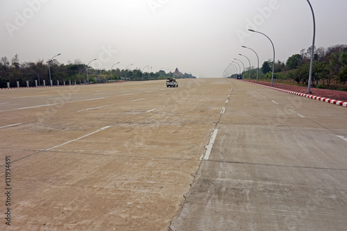 Fotografie big street in naypyidaw, Maynmar
