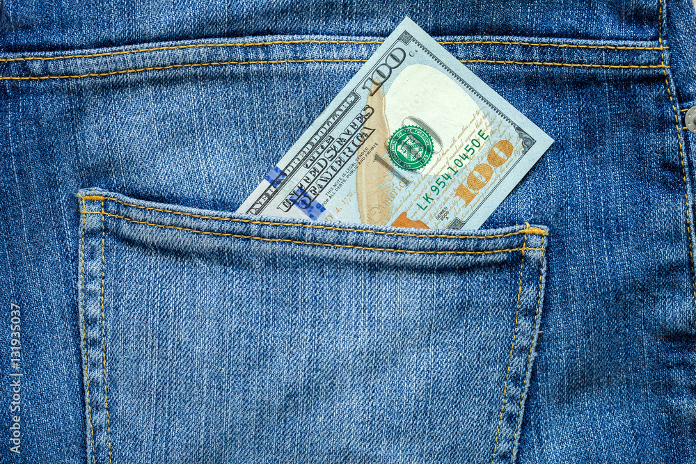 Money in a pocket. Money in a pocket.