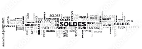 SOLDES HIVER BANNIÈRE MOTS