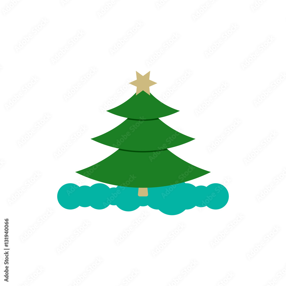 christmas tree Vector illustration christmas tree with star christmas tree Vector illustration christmas tree with star