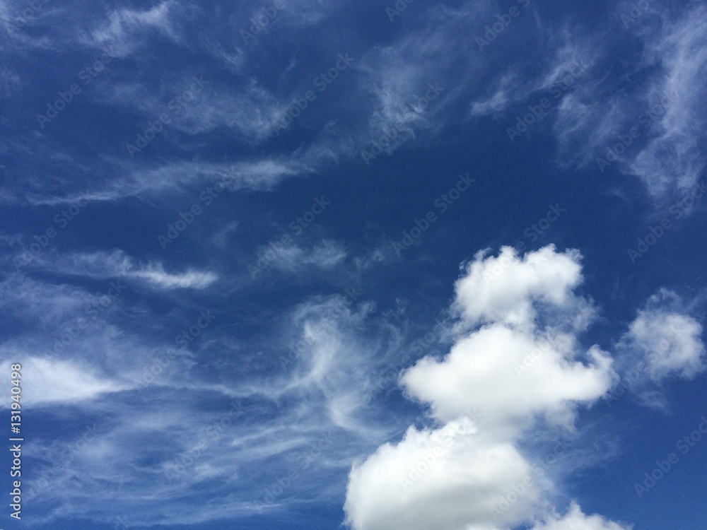 Fototapeta premium Wallpaper collections, Beautiful blue sky with white fluffy clouds 3