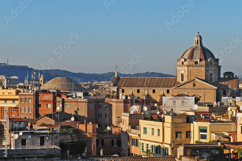 Le cupole di Roma al tramonto dal Campidoglio