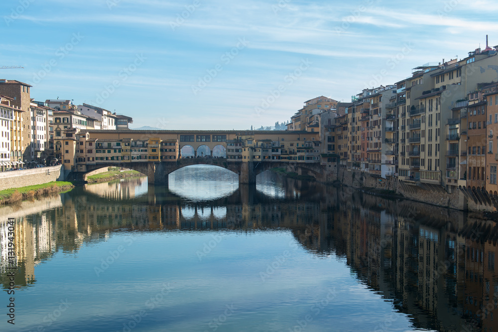 Ponte Vecchio bridge on the Arno river in Florence