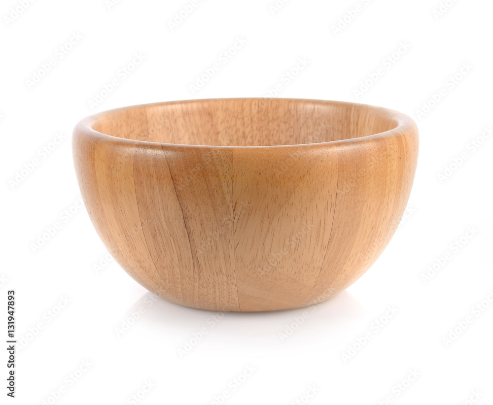 wood bowl on white background wood bowl on white background