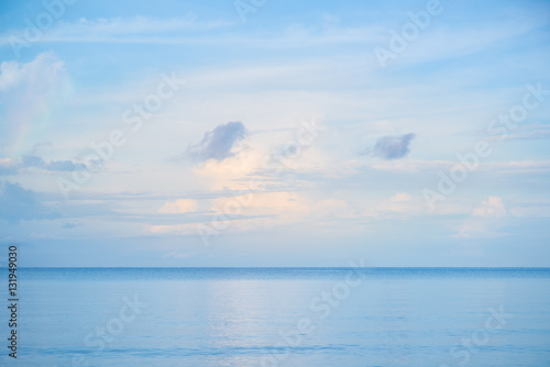 Simple blue sky and sea