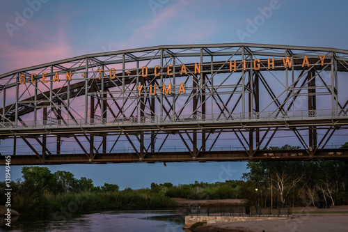 Ocean to Ocean Highway Bridge at Sunset