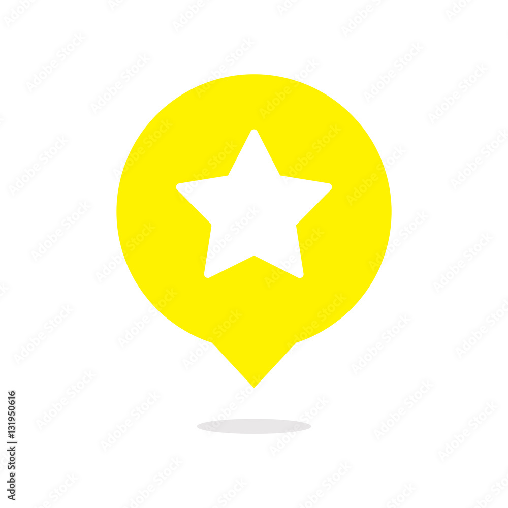 Star marker icon vector