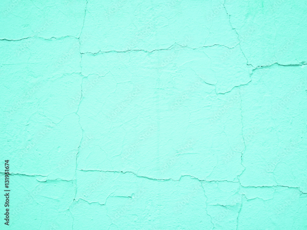 cracked industrial texture old oil painted wall. green vintage b