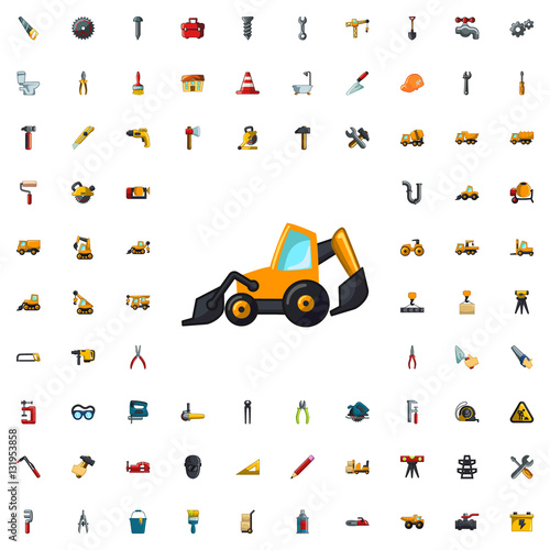 excavator icon illustration
