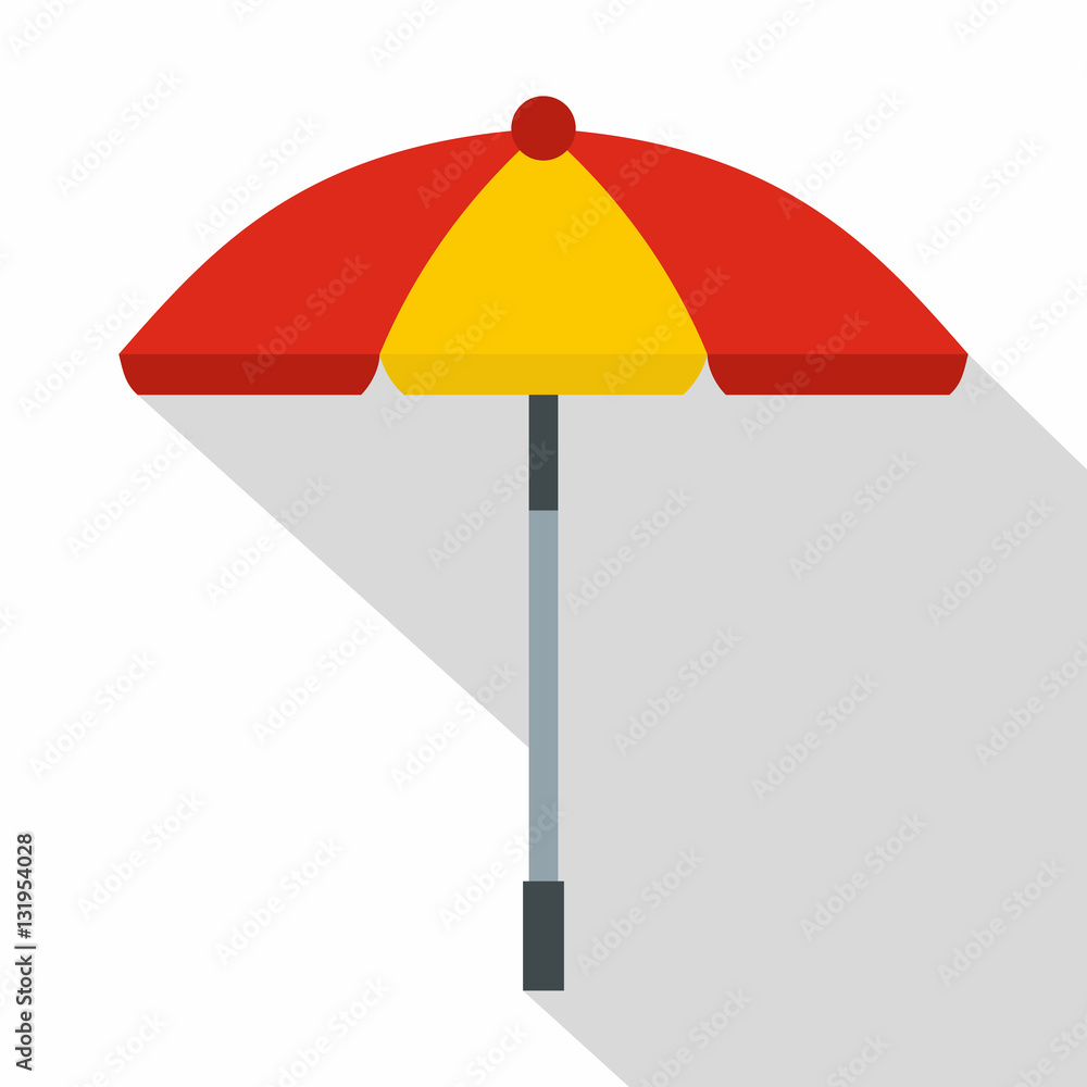 Sun umbrella icon. Flat illustration of sun umbrella vector icon for web Sun umbrella icon. Flat illustration of sun umbrella vector icon for web