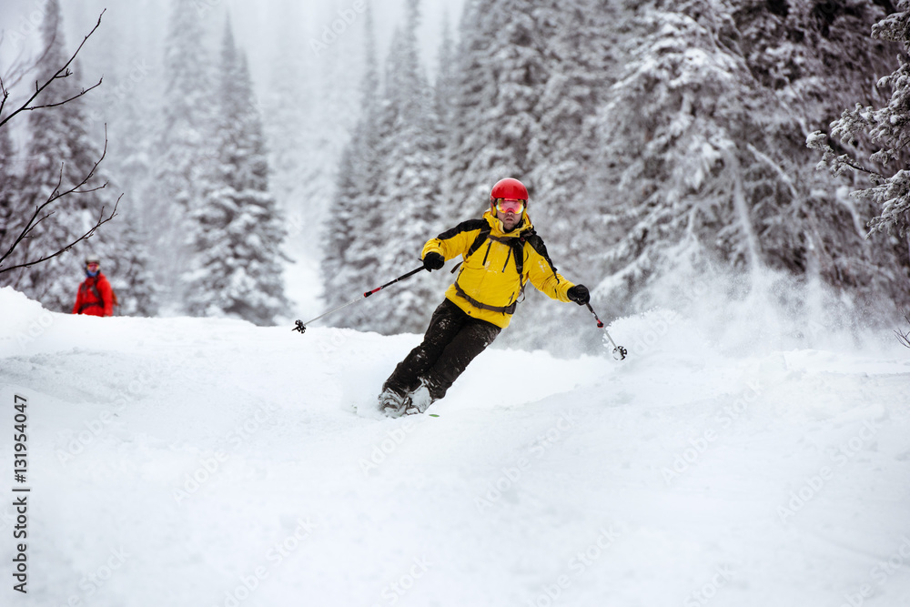 Ski skier off-piste backcountry resort