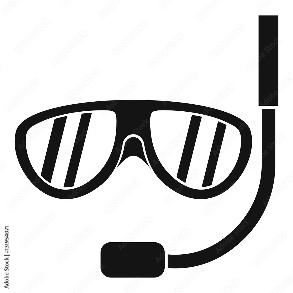 Swimming mask icon. Simple illustration of swimming mask vector icon for web Swimming mask icon. Simple illustration of swimming mask vector icon for web