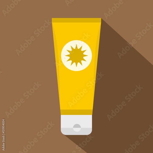 Sunscreen icon. Flat illustration of sunscreen vector icon for web
