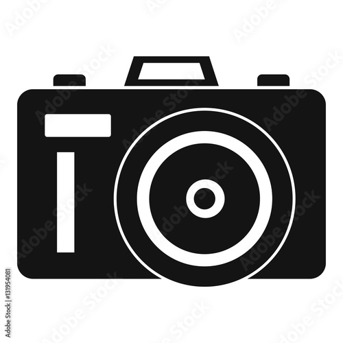 Photocamera icon. Simple illustration of photocamera vector icon for web