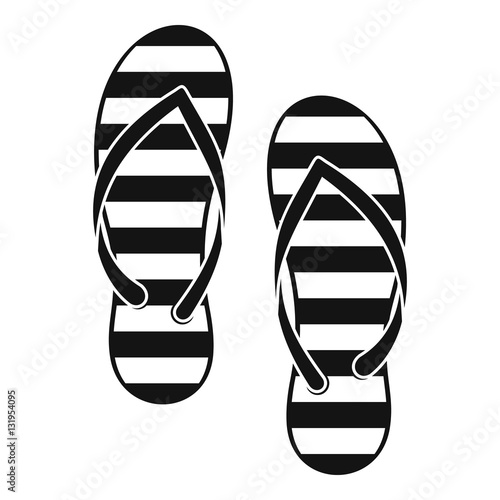 Flip flop icon. Simple illustration of flip flop vector icon for web