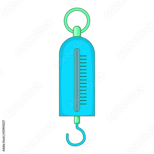 Spring scale icon. Cartoon illustration of spring scale vector icon for web design