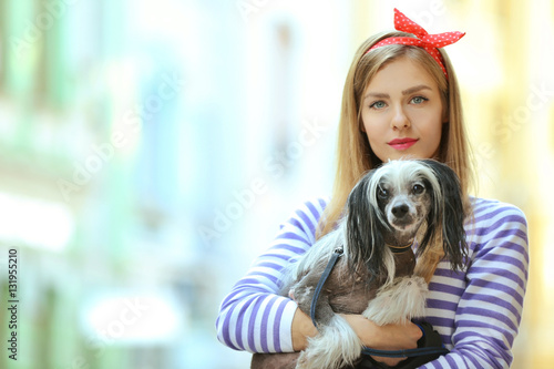 Beautiful young woman with ...