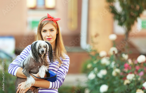 Beautiful young woman with ...