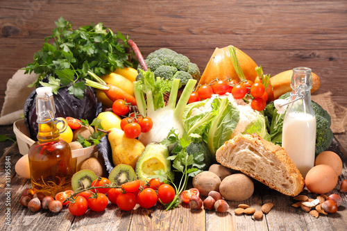 Slika na platnu assortment of raw food