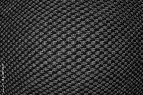 Black convex texture of synthetic fiber.