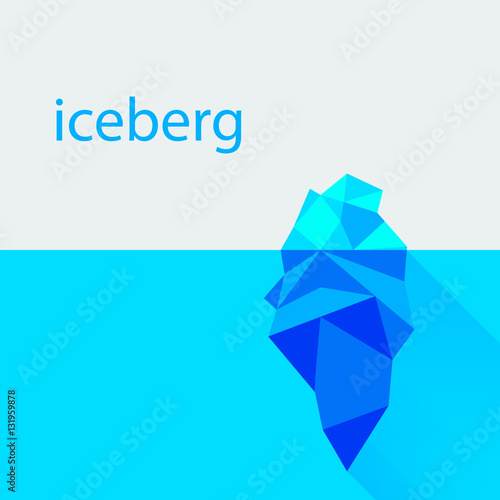 Polygonal iceberg in water template