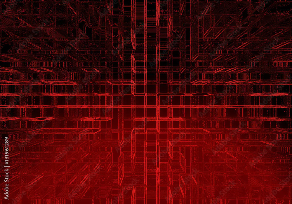 Obraz premium Abstract red fractal background
