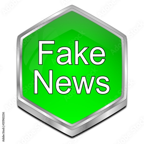 Fake News button - 3D illustration