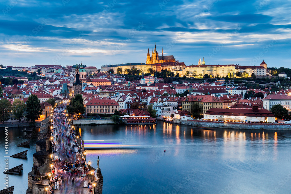 Charles Bridge and Prague Castle, view from the Bridge tower, Czech Republic Charles Bridge and Prague Castle, view from the Bridge tower, Czech Republic