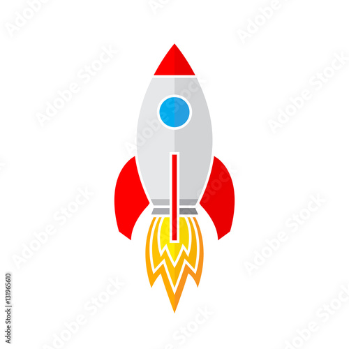 Rocket icon. Vector illustration.