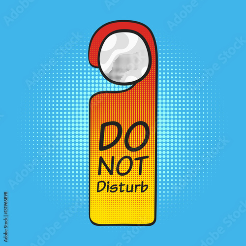 Illustration of hotel tag do not disturb